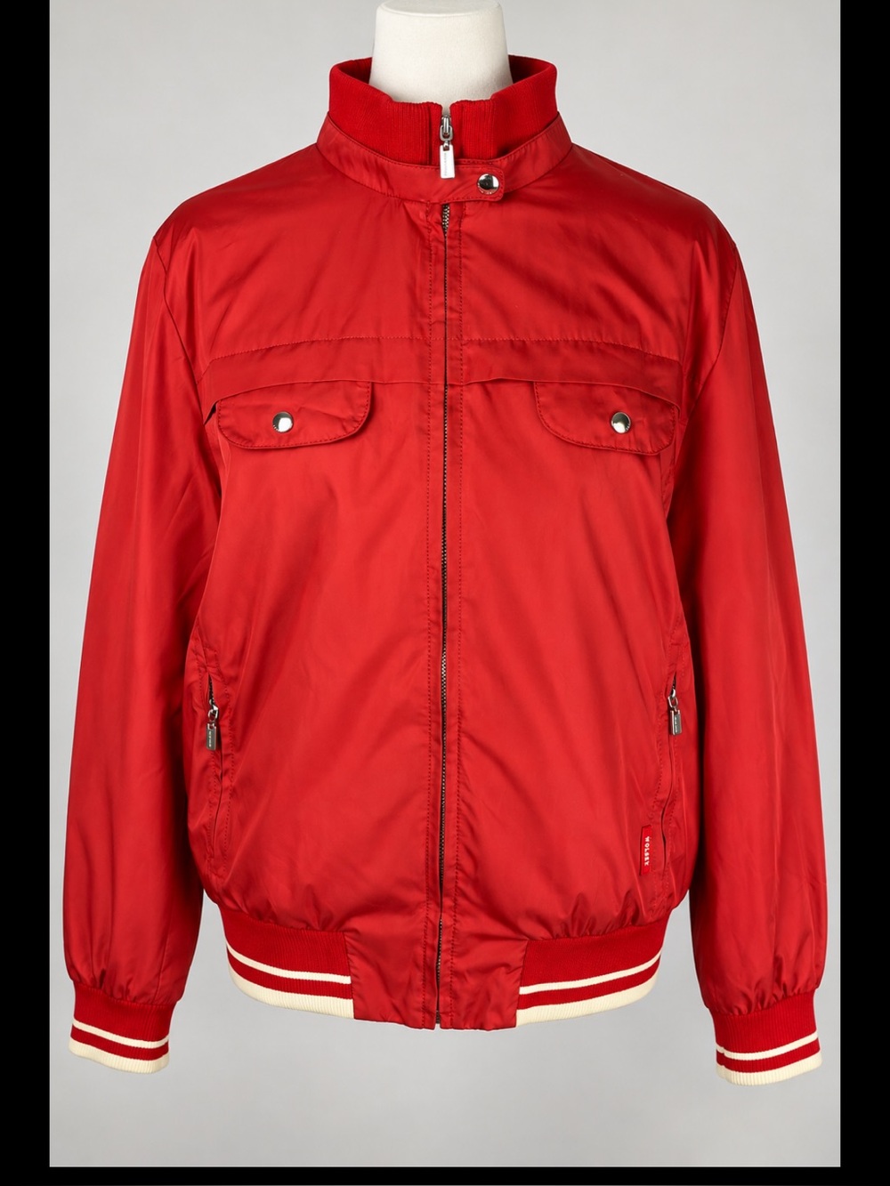 Wolsey 105 Red Golf Bomber Jacket Men’s Unisex Korean Y2K Windbreaker